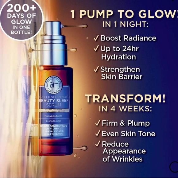 NWT ITC CONFIDENCE IN YOUR BEAUTY SLEEP TRIPLE ANTIOXIDANT BRIGHTENING SERUM - Picture 3 of 7